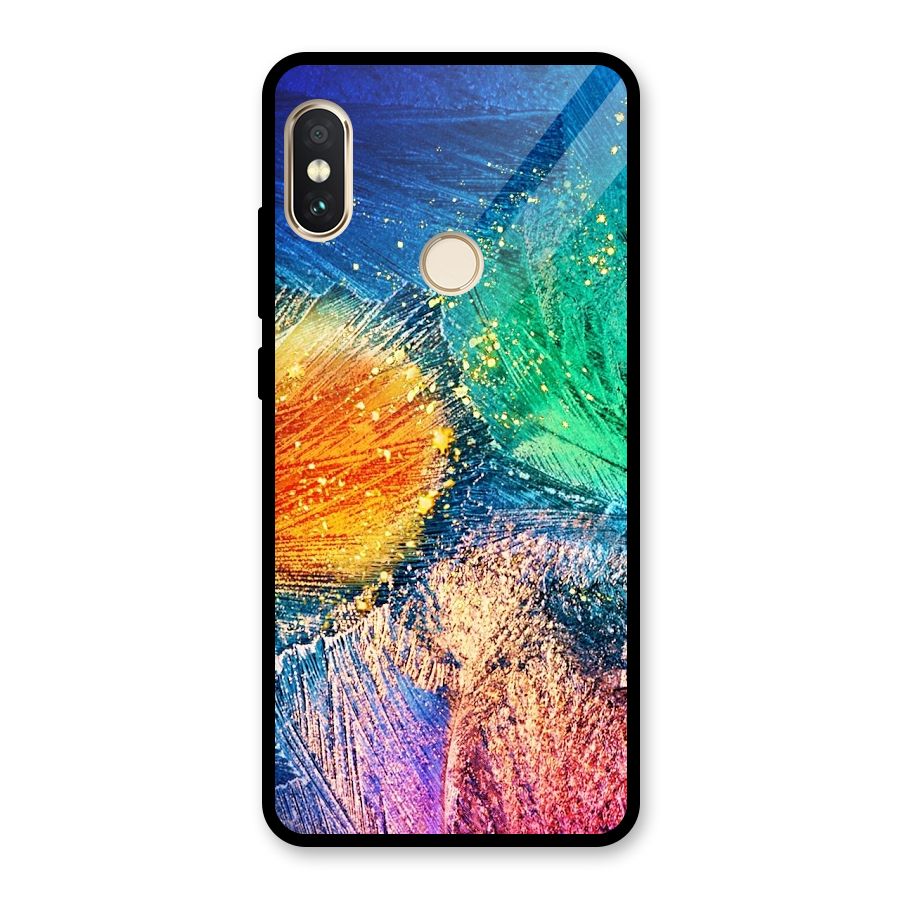 Colorful Leafs Vibrant Glass Back Case for Redmi Note 5 Pro