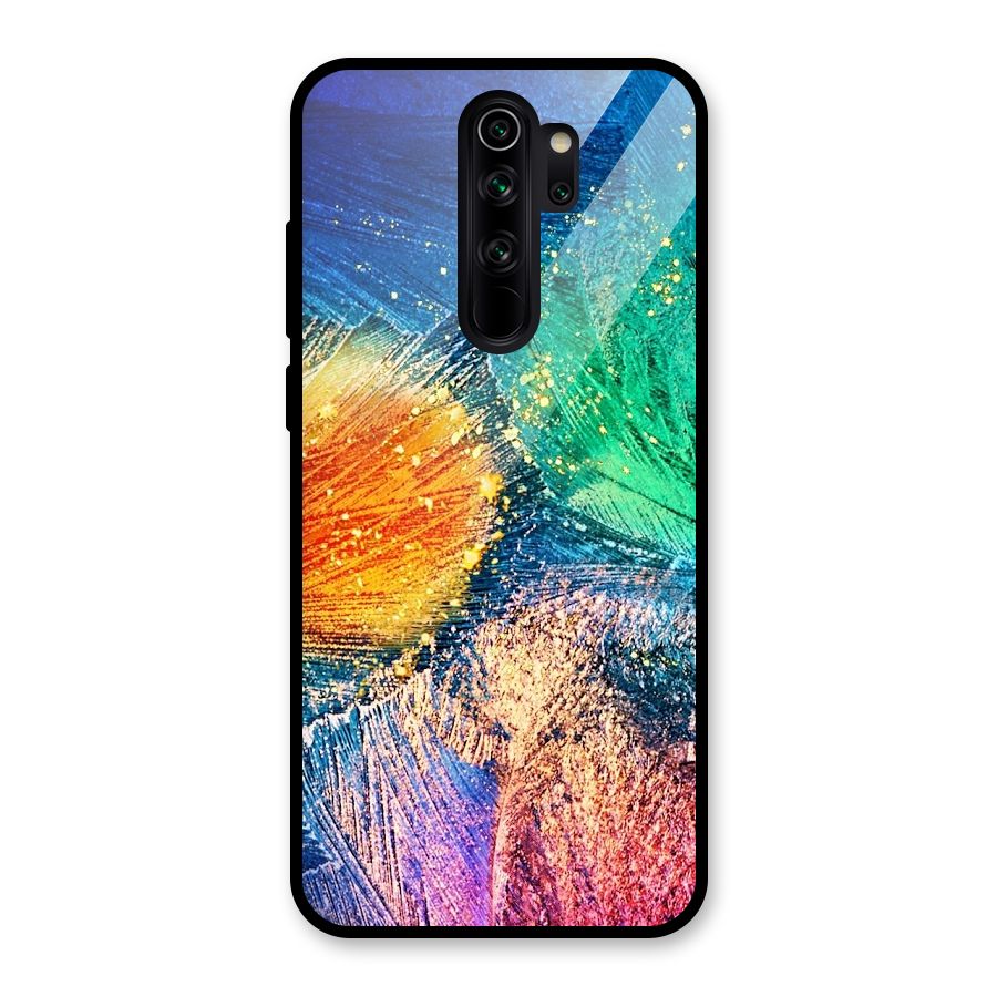 Colorful Leafs Vibrant Glass Back Case for Redmi Note 8 Pro