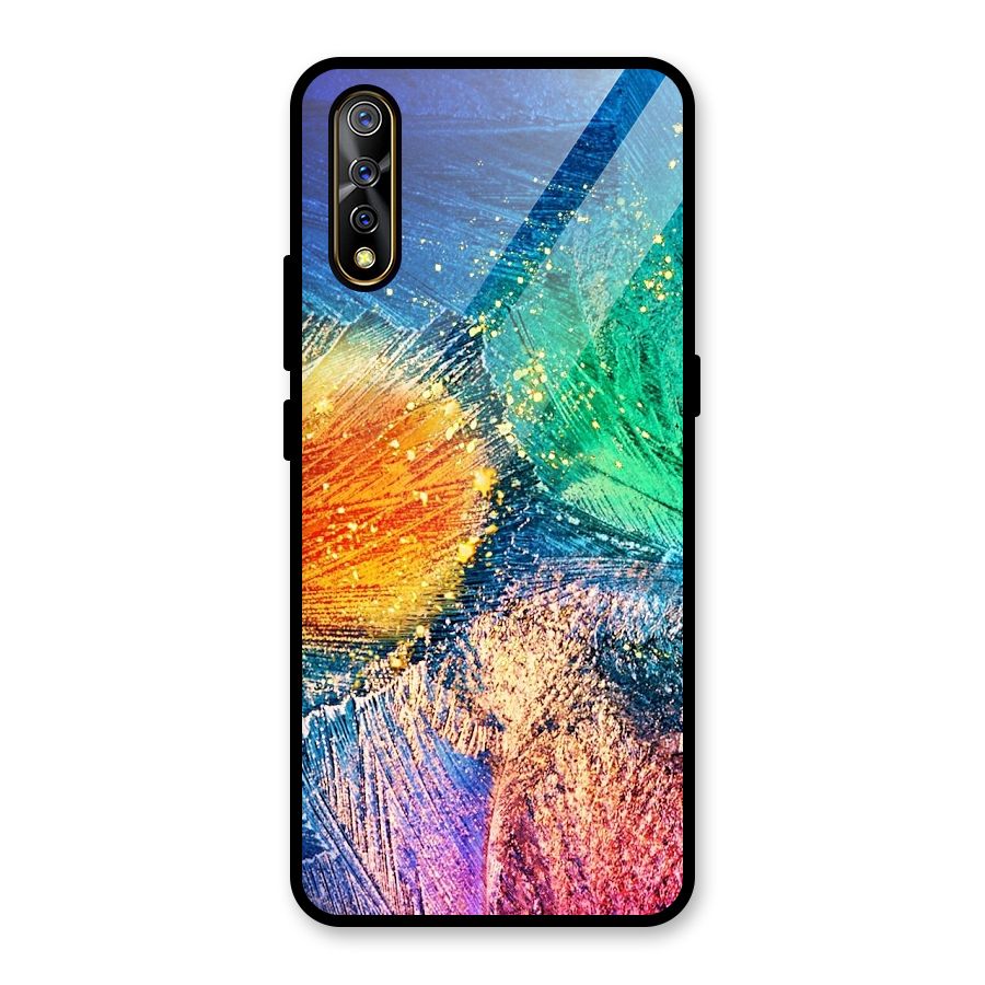Colorful Leafs Vibrant Glass Back Case for Vivo S1