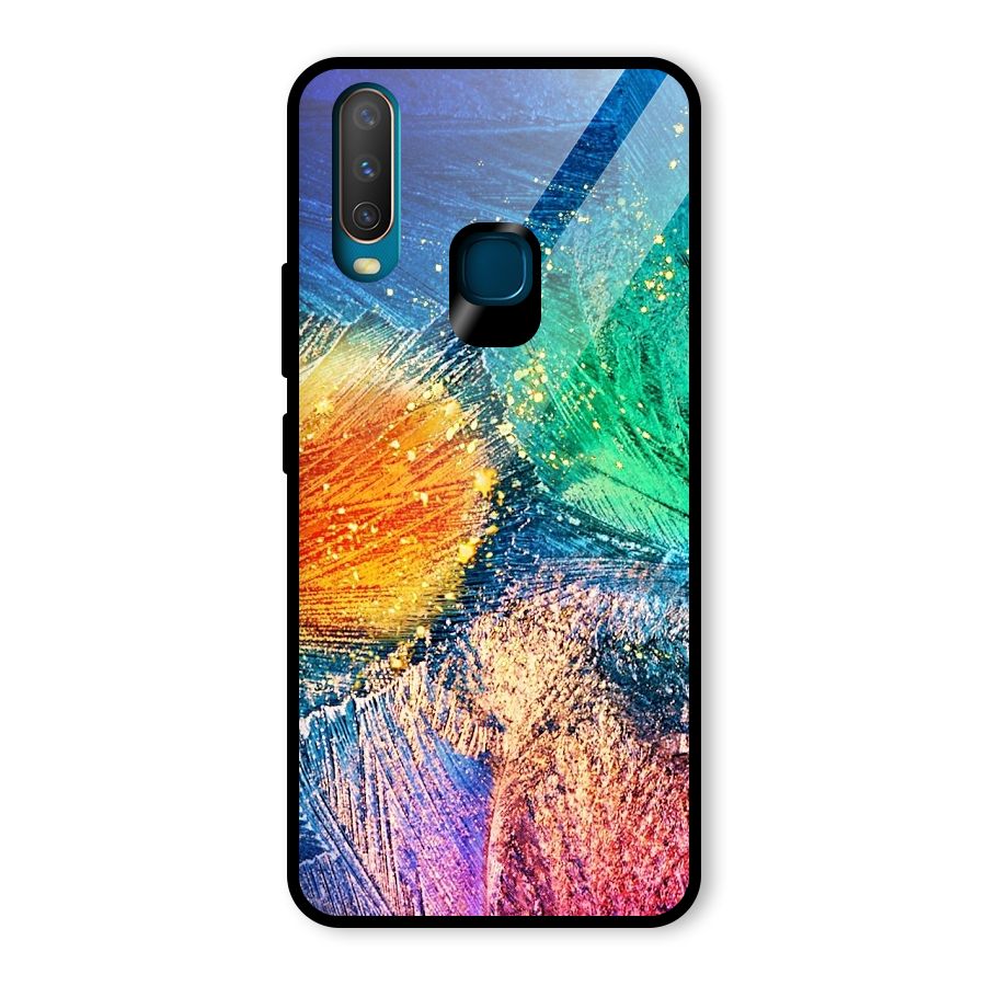 Colorful Leafs Vibrant Glass Back Case for Vivo Y15