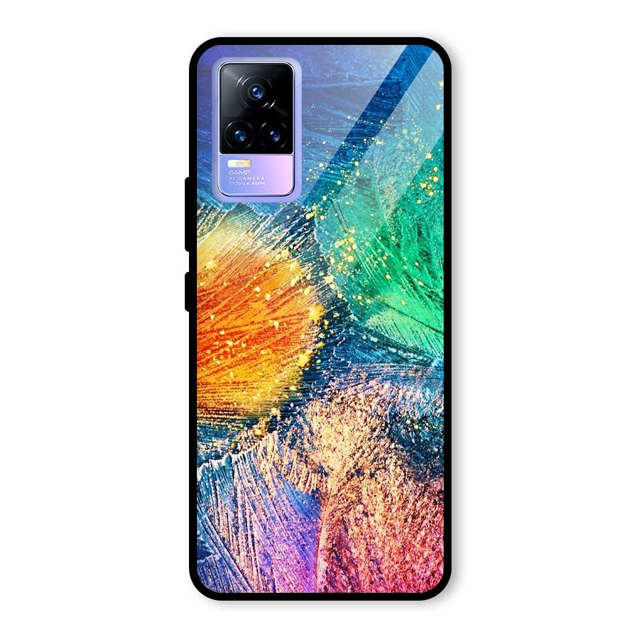 Colorful Leafs Vibrant Glass Back Case for Vivo Y73