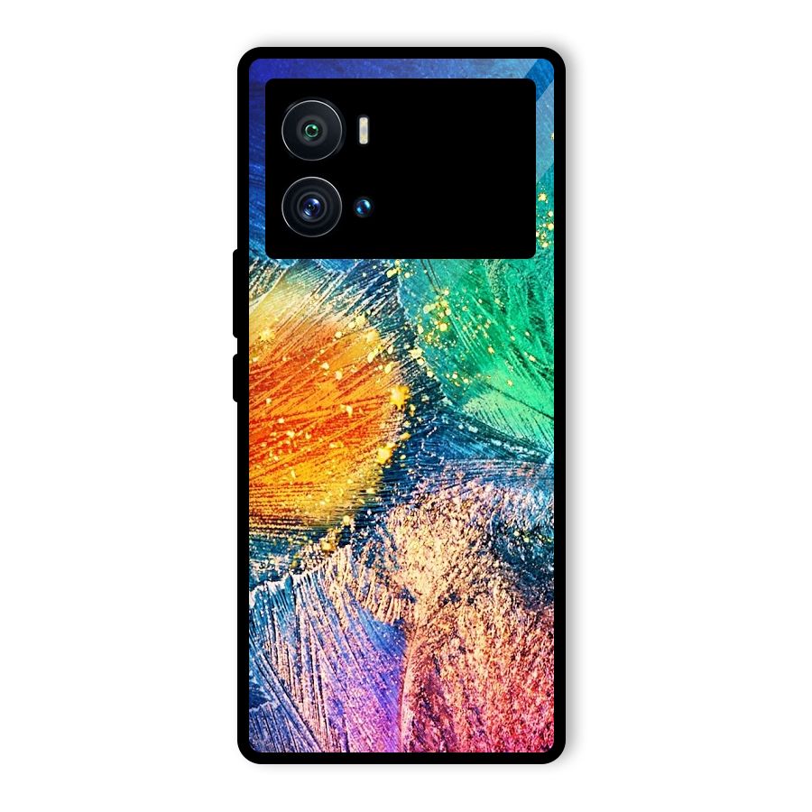 Colorful Leafs Vibrant Glass Back Case for Vivo iQOO 9 Pro