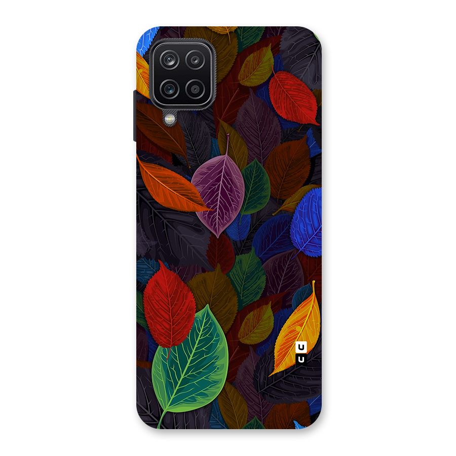 Colorful Leaves Pattern Back Case for Galaxy A12