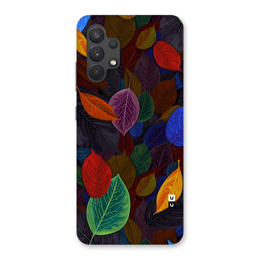 Colorful Leaves Pattern Back Case for Galaxy A32