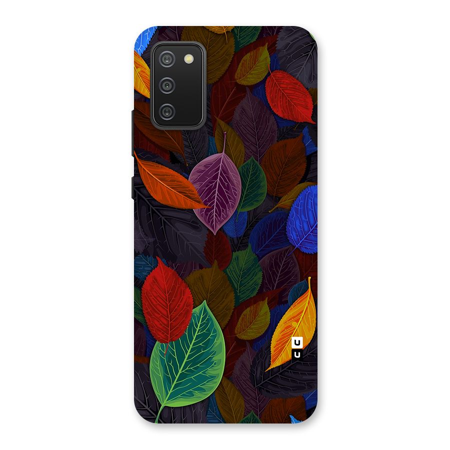 Colorful Leaves Pattern Back Case for Galaxy F02s