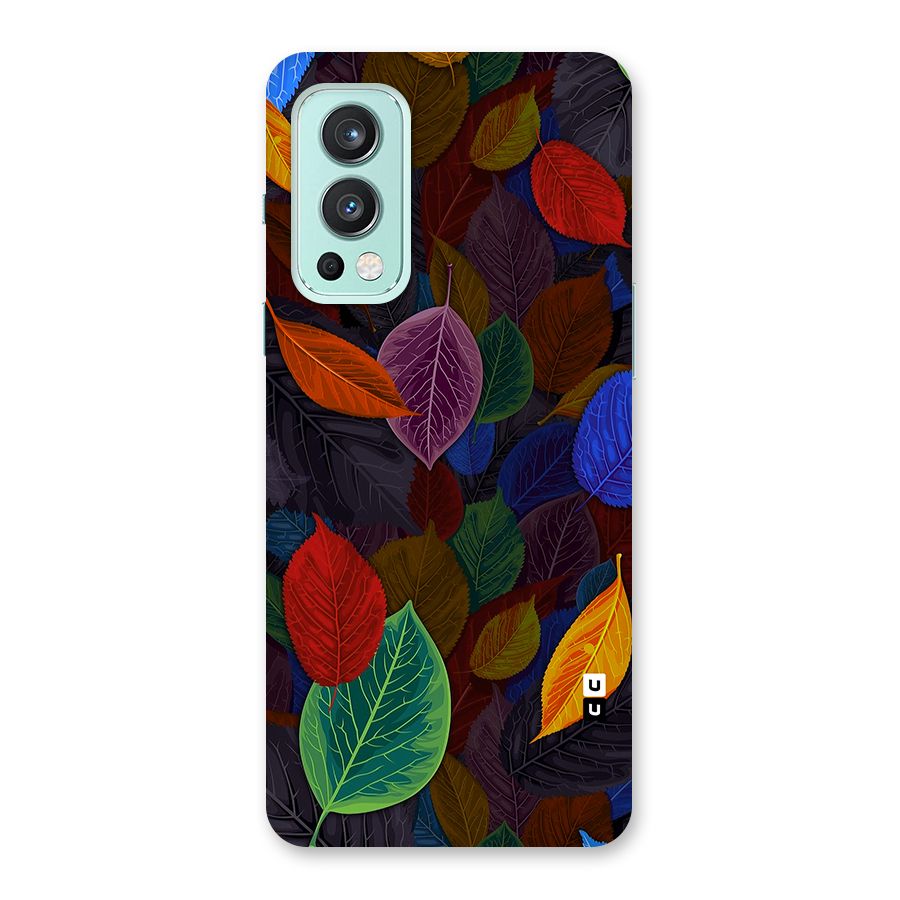 Colorful Leaves Pattern Back Case for OnePlus Nord 2 5G