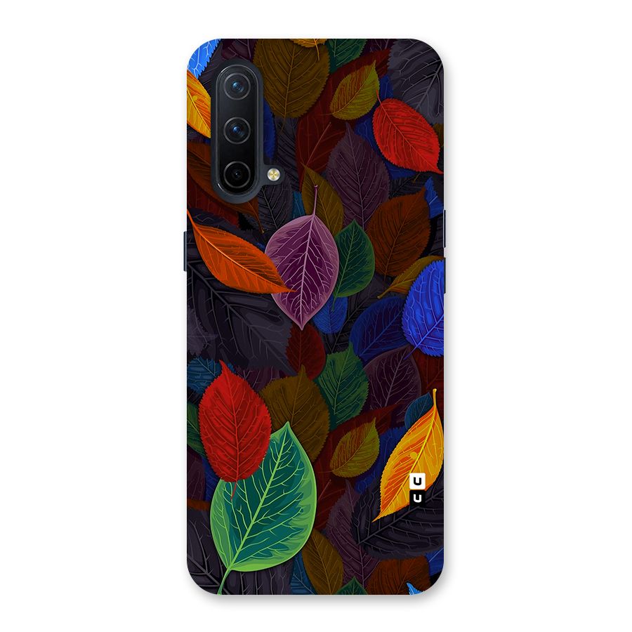 Colorful Leaves Pattern Back Case for OnePlus Nord CE 5G