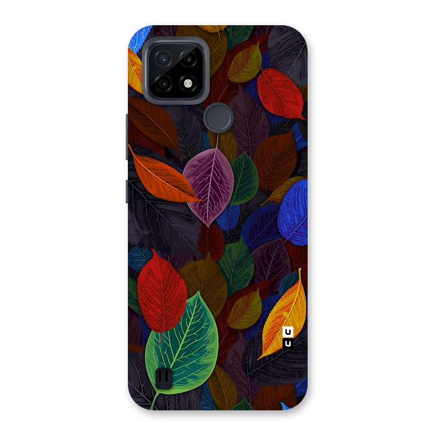 Colorful Leaves Pattern Back Case for Realme C21