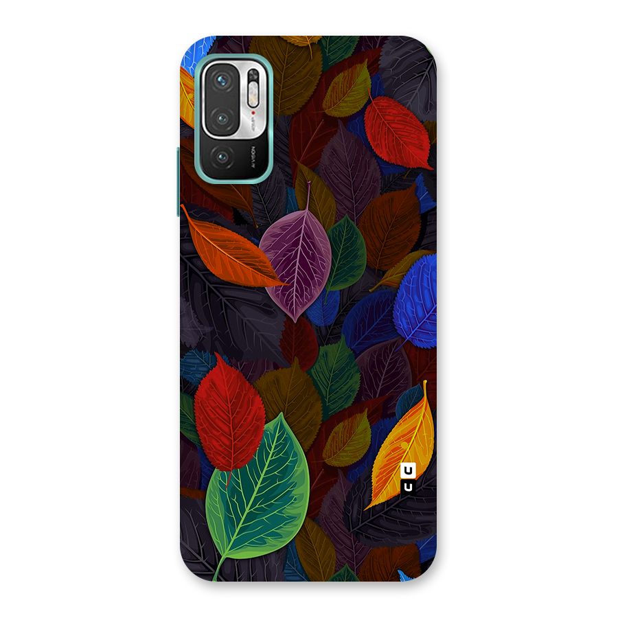 Colorful Leaves Pattern Back Case for Redmi Note 10T 5G