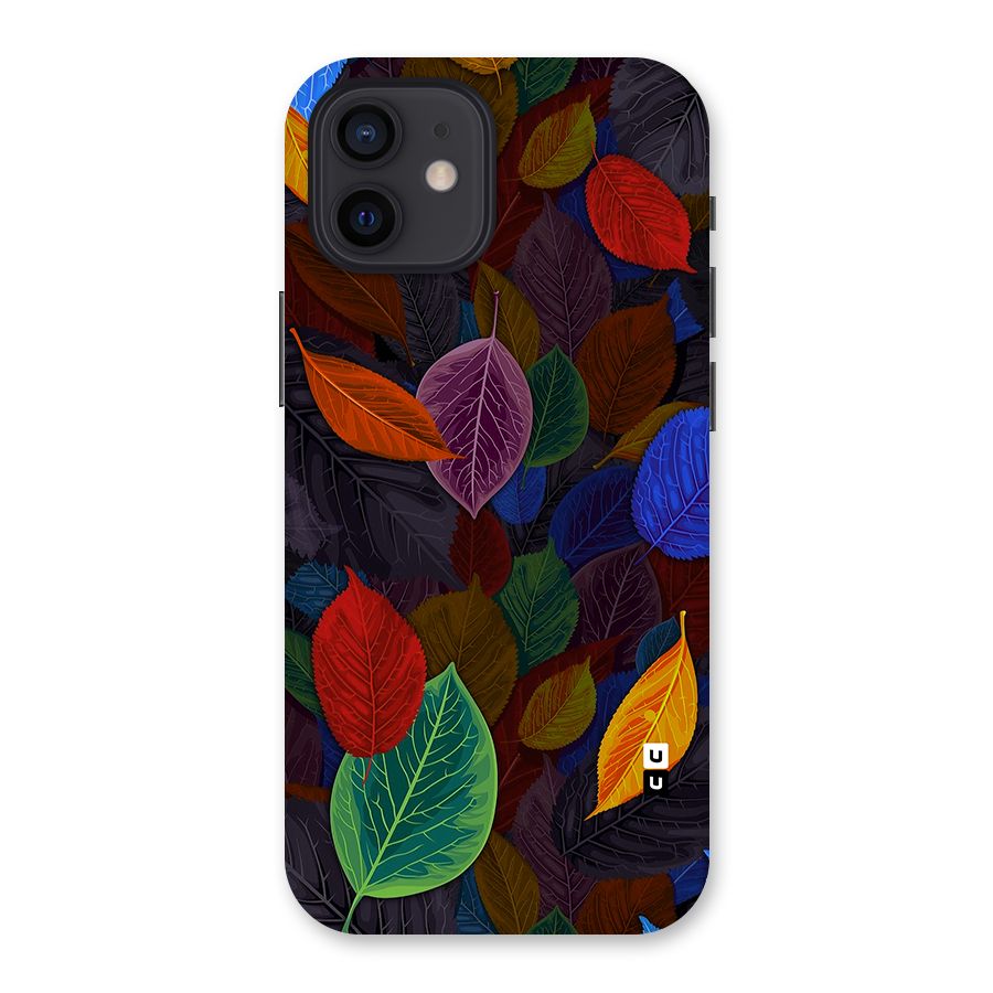Colorful Leaves Pattern Back Case for iPhone 12
