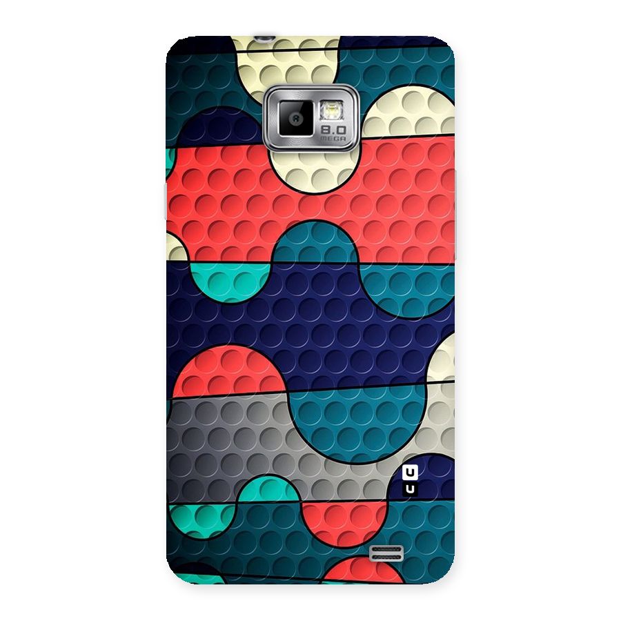 Colorful Puzzle Design Back Case for Galaxy S2