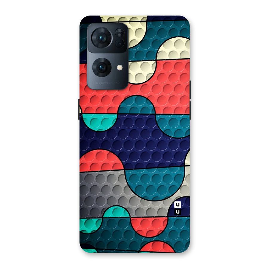 Colorful Puzzle Design Back Case for Oppo Reno7 Pro 5G