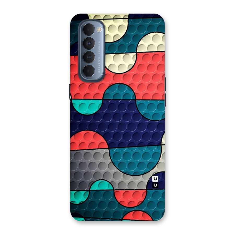 Colorful Puzzle Design Back Case for Reno4 Pro