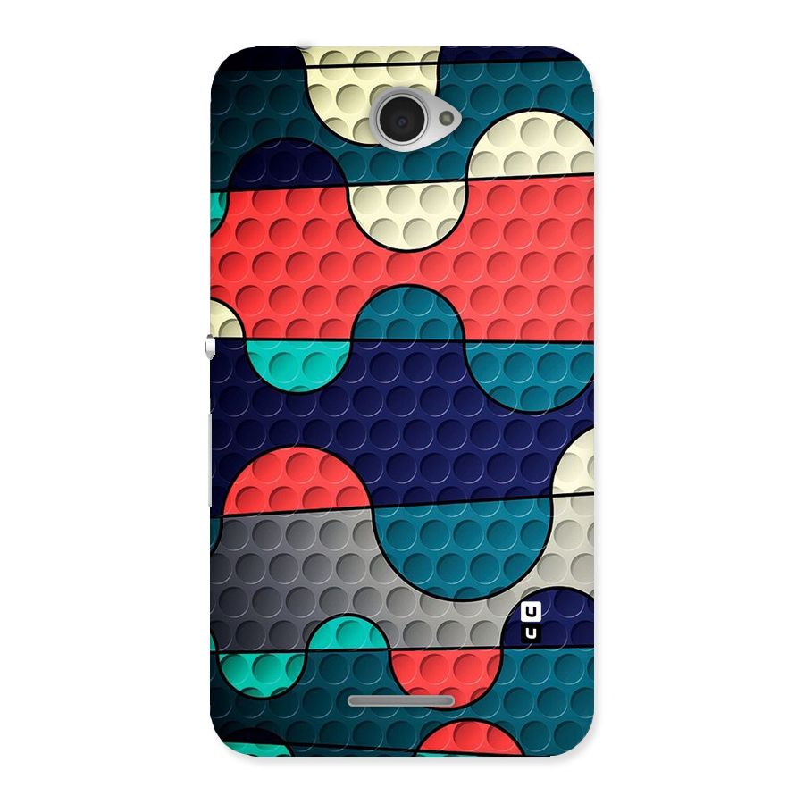 Colorful Puzzle Design Back Case for Sony Xperia E4