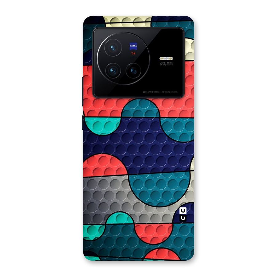 Colorful Puzzle Design Back Case for Vivo X80