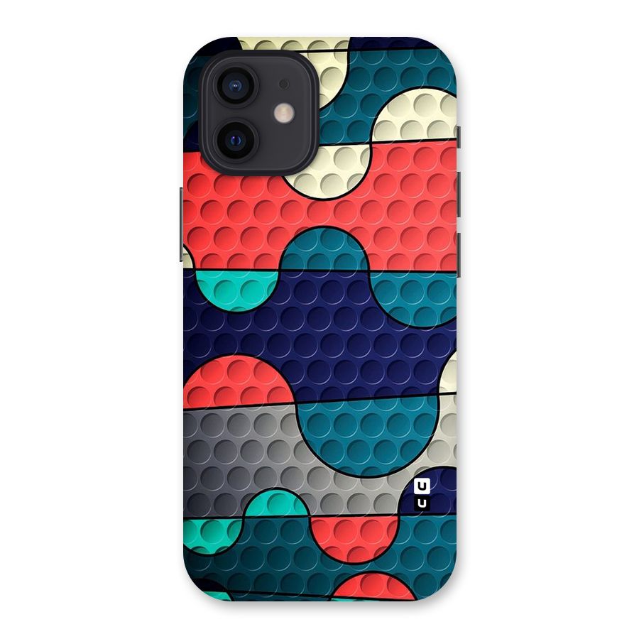 Colorful Puzzle Design Back Case for iPhone 12