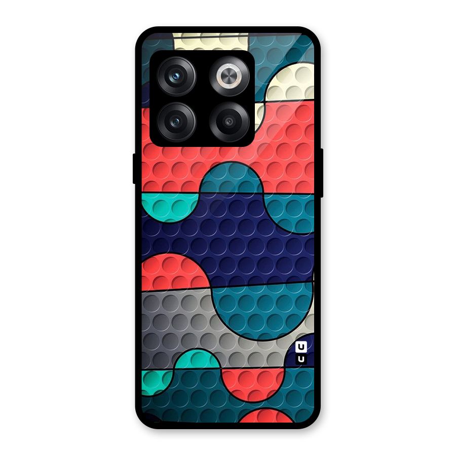 Colorful Puzzle Design Glass Back Case for OnePlus 10T