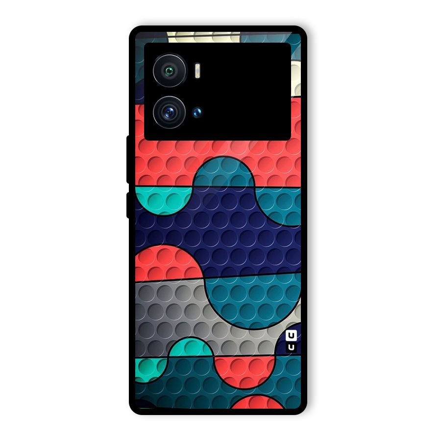 Colorful Puzzle Design Glass Back Case for Vivo iQOO 9 Pro