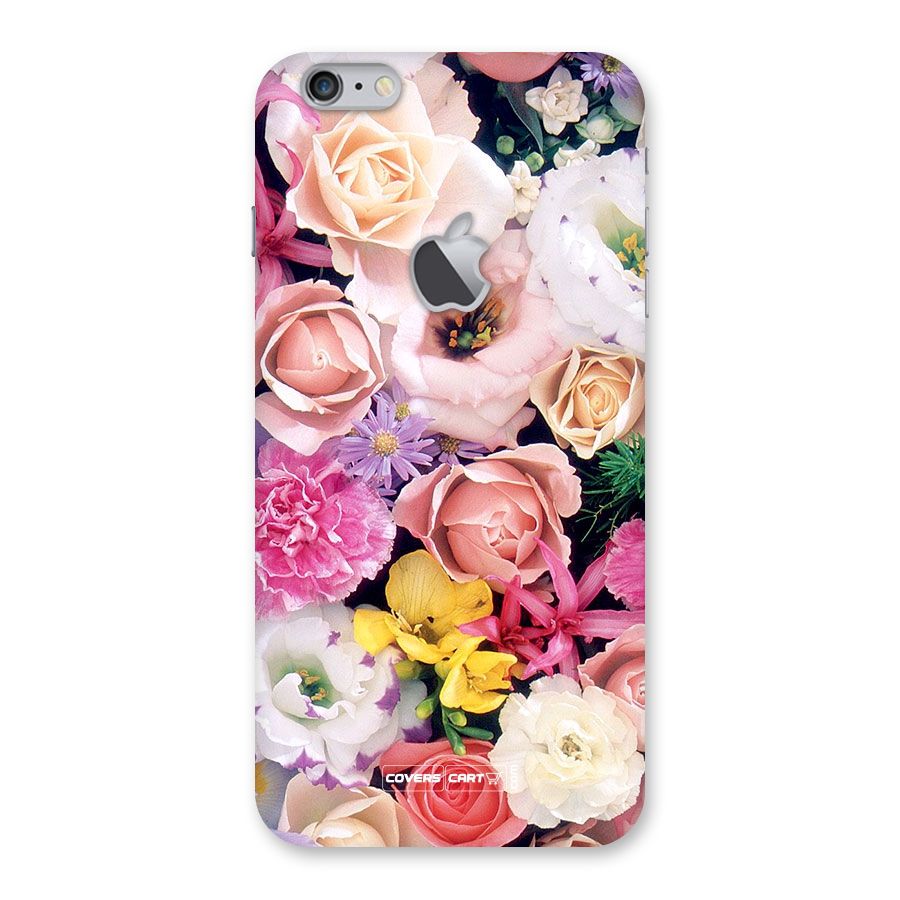 Colorful Roses Back Case for iPhone 6 Plus 6S Plus Logo Cut