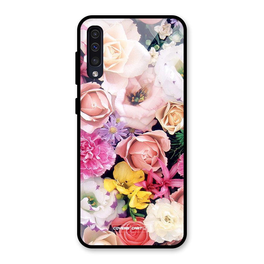 Colorful Roses Glass Back Case for Galaxy A30s