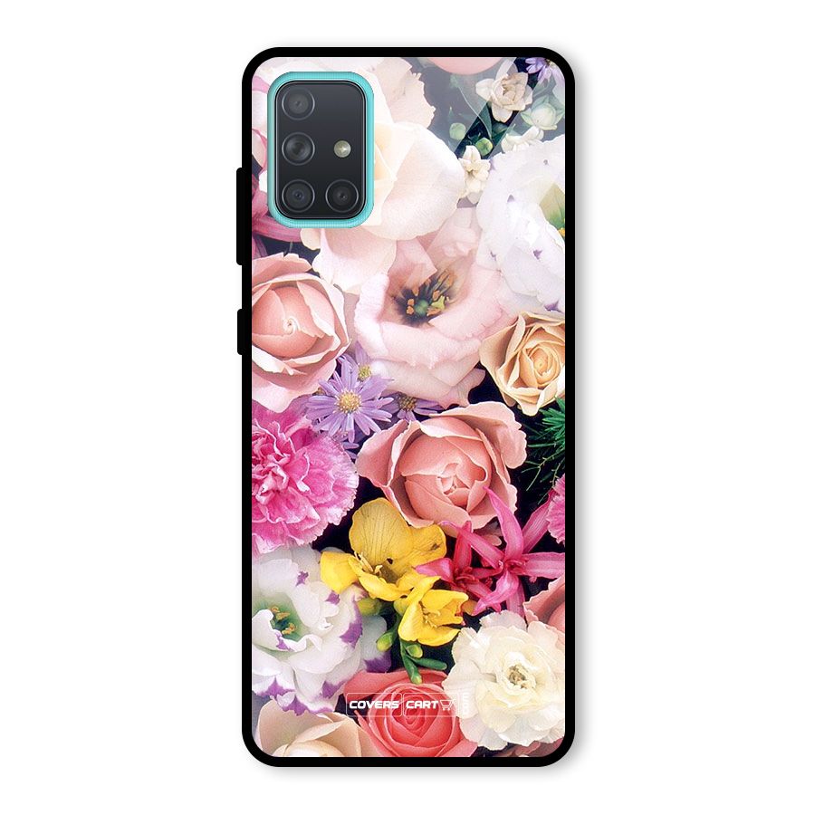 Colorful Roses Glass Back Case for Galaxy A71