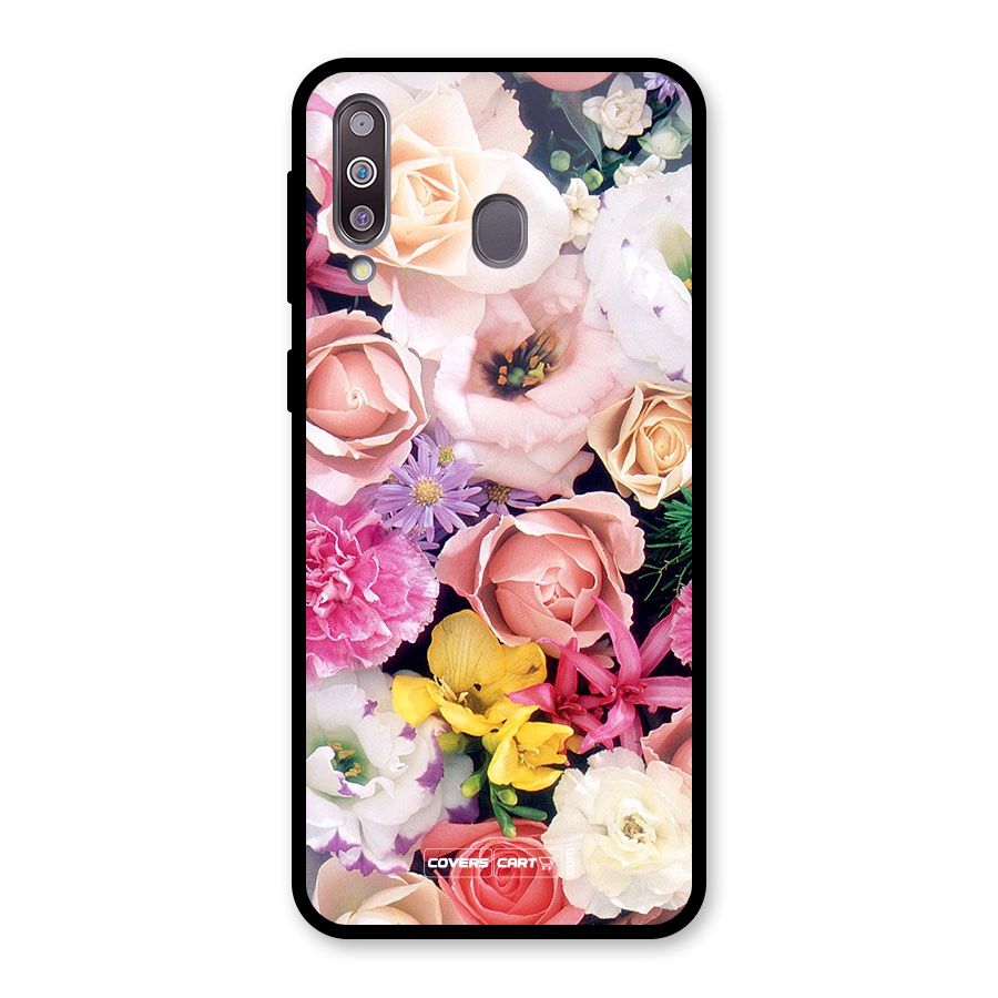 Colorful Roses Glass Back Case for Galaxy M30