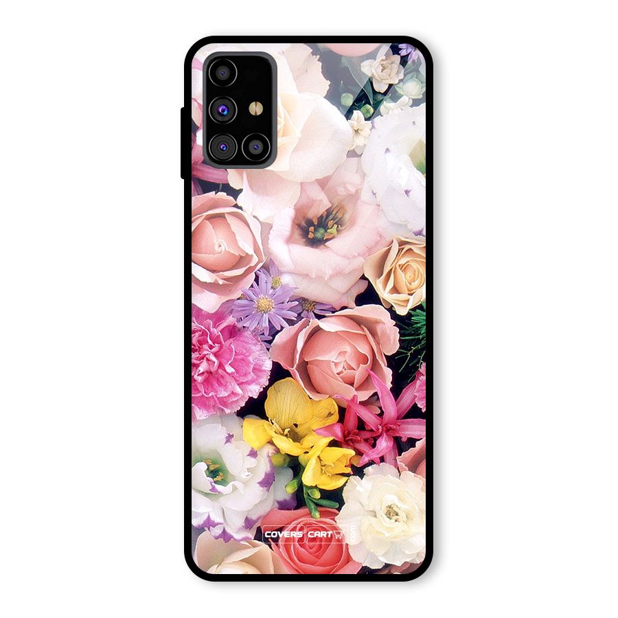 Colorful Roses Glass Back Case for Galaxy M31s
