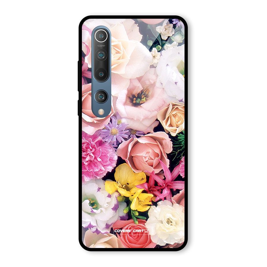Colorful Roses Glass Back Case for Mi 10