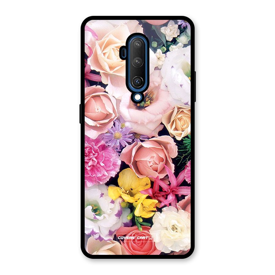 Colorful Roses Glass Back Case for OnePlus 7T Pro
