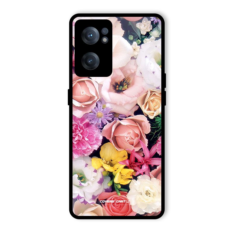 Colorful Roses Glass Back Case for OnePlus Nord CE 2 5G