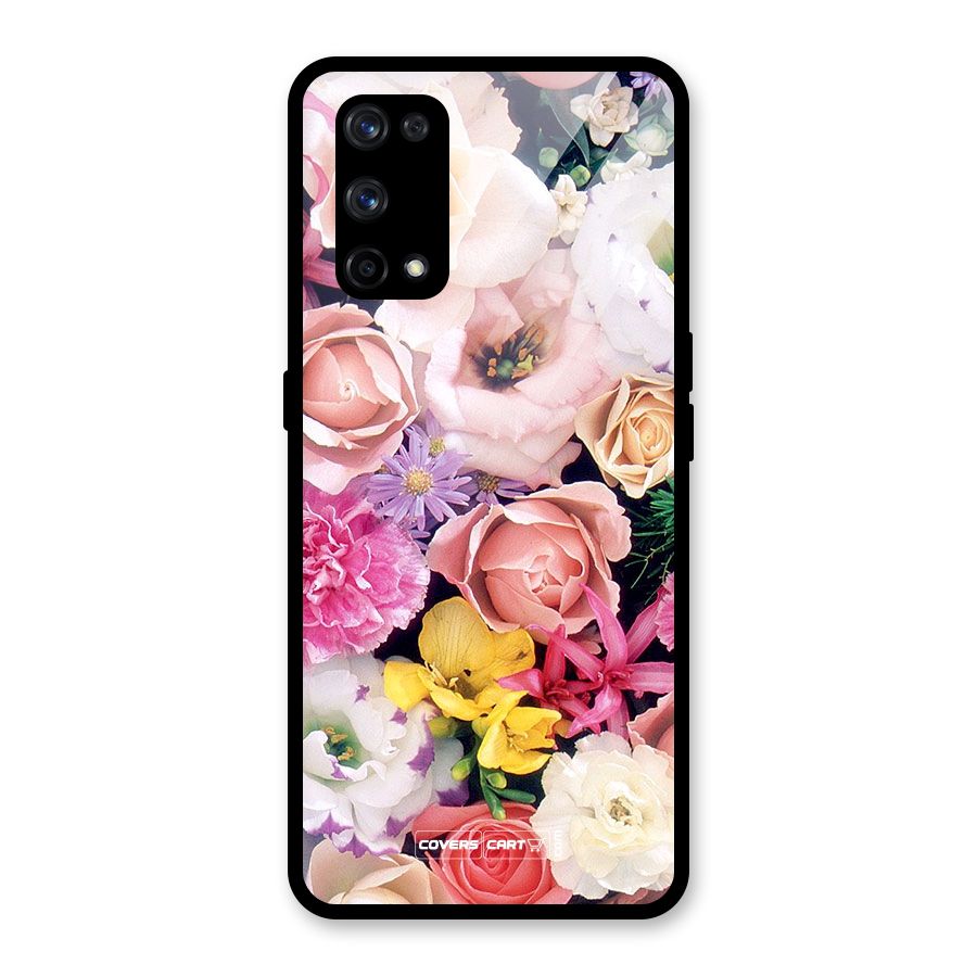 Colorful Roses Glass Back Case for Realme X7 Pro