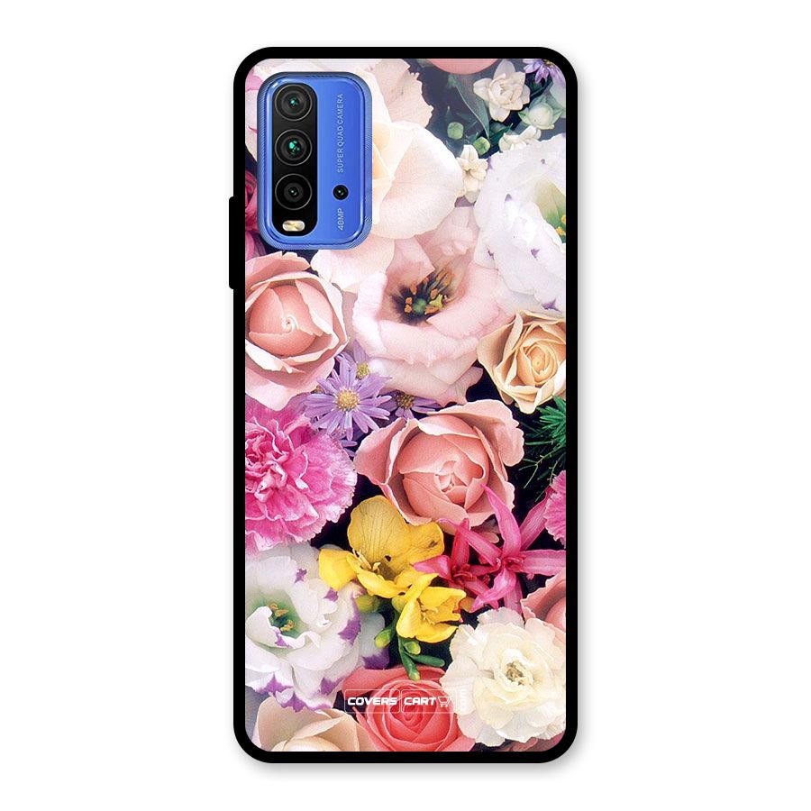 Colorful Roses Glass Back Case for Redmi 9 Power
