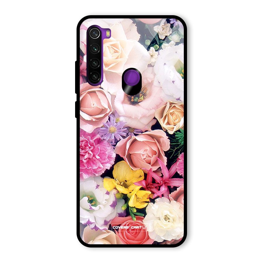 Colorful Roses Glass Back Case for Redmi Note 8