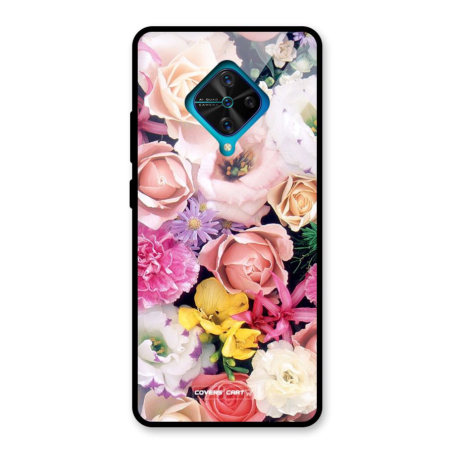 Colorful Roses Glass Back Case for Vivo S1 Pro
