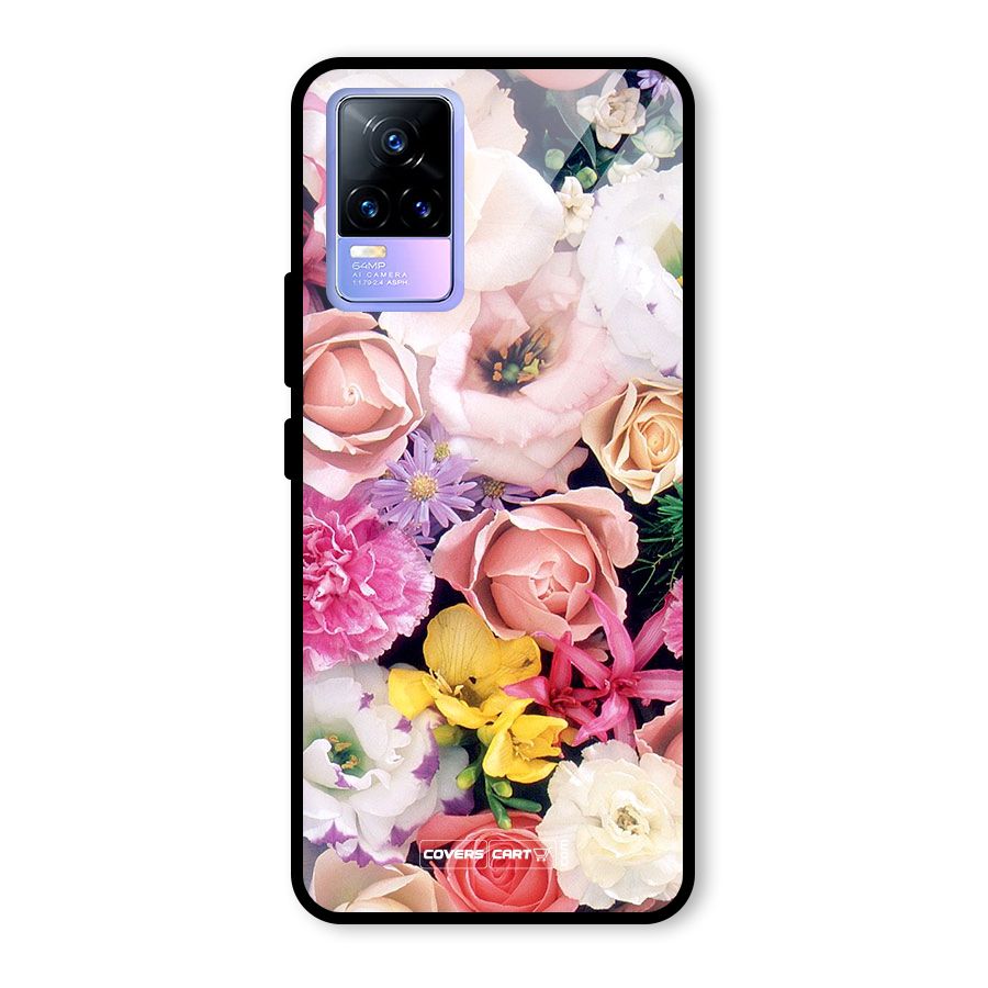 Colorful Roses Glass Back Case for Vivo Y73
