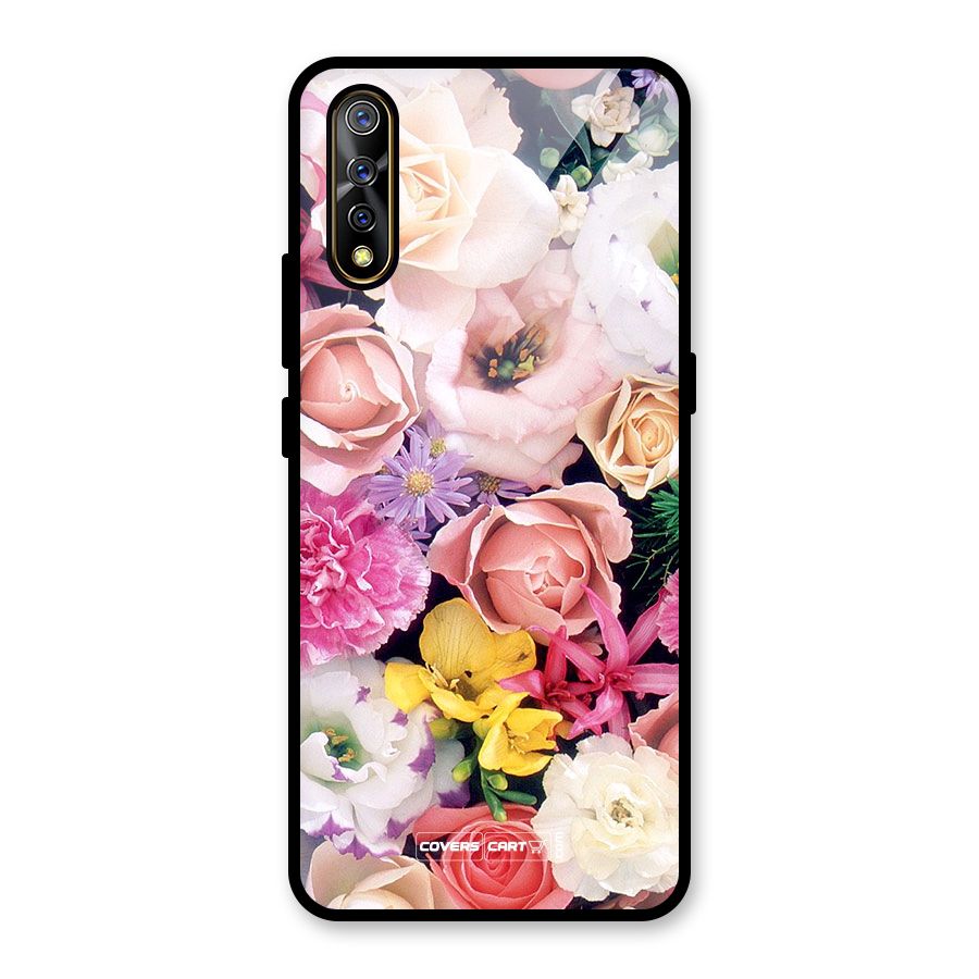 Colorful Roses Glass Back Case for Vivo Z1x