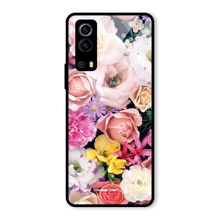 Colorful Roses Glass Back Case for Vivo iQOO Z3