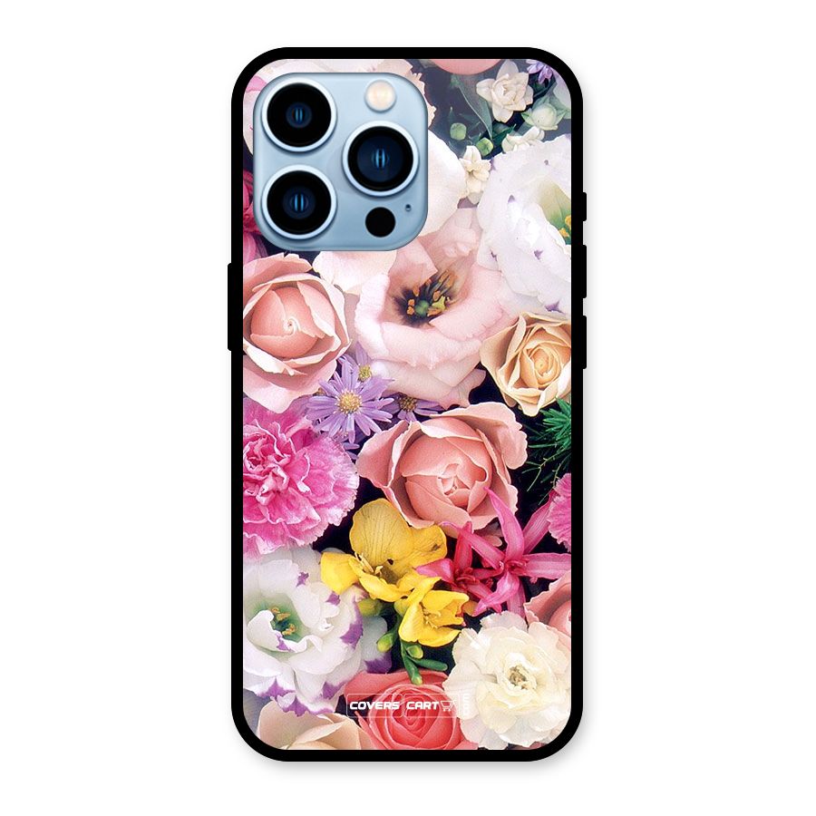 Colorful Roses Glass Back Case for iPhone 13 Pro