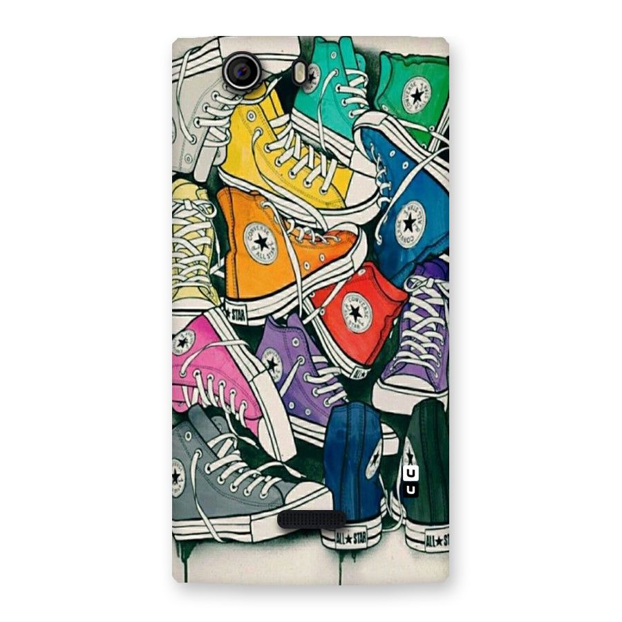 Colorful Shoes Back Case for Canvas Nitro 2 E311
