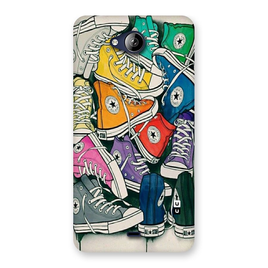 Colorful Shoes Back Case for Canvas Play Q355