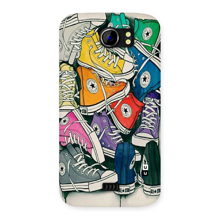 Colorful Shoes Back Case for Micromax Canvas 2 A110