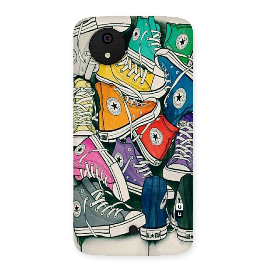 Colorful Shoes Back Case for Micromax Canvas A1