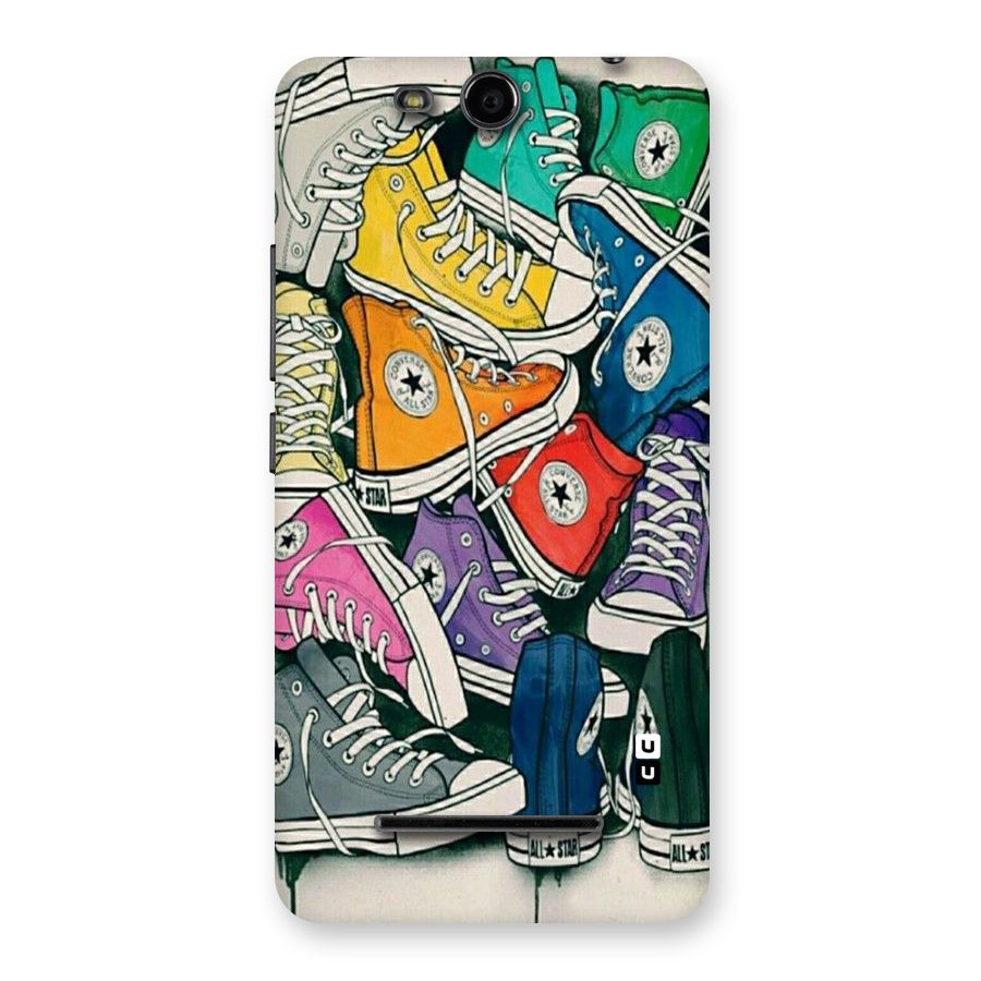 Colorful Shoes Back Case for Micromax Canvas Juice 3 Q392