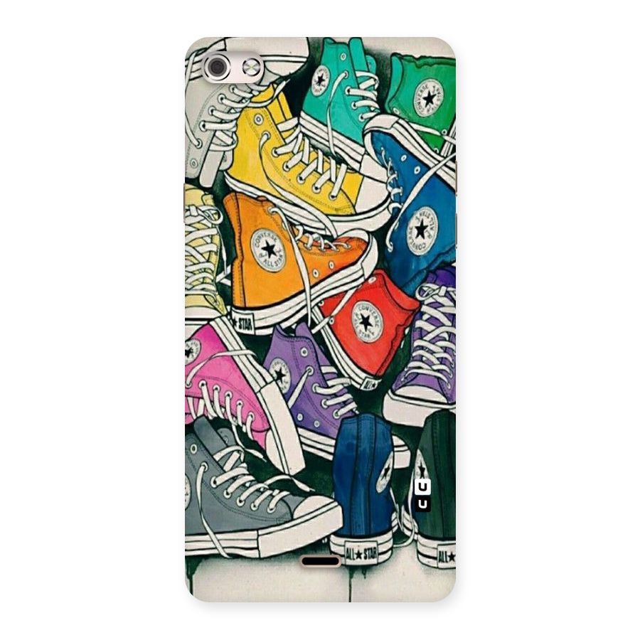 Colorful Shoes Back Case for Micromax Canvas Silver 5