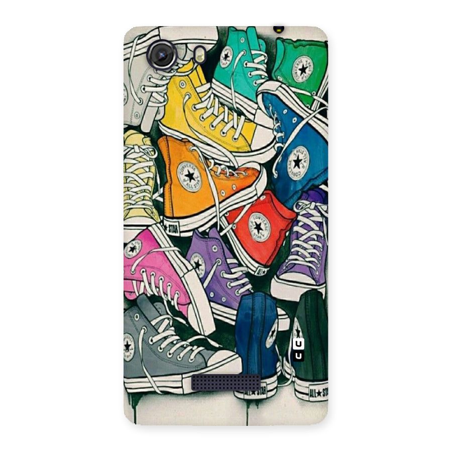 Colorful Shoes Back Case for Micromax Unite 3