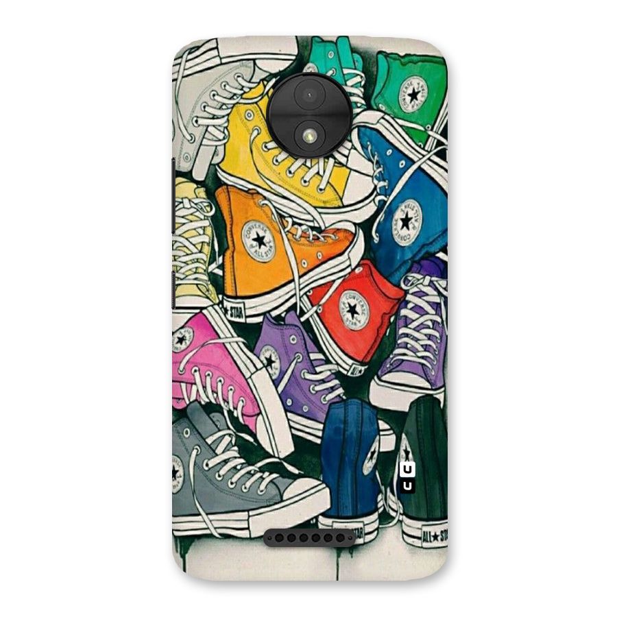 Colorful Shoes Back Case for Moto C