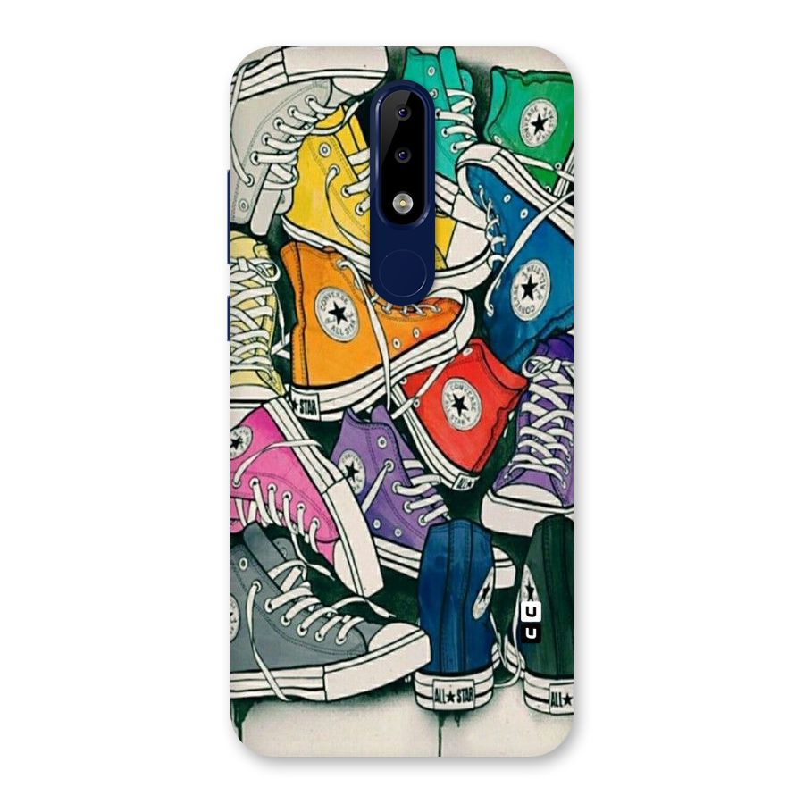Colorful Shoes Back Case for Nokia 5.1 Plus