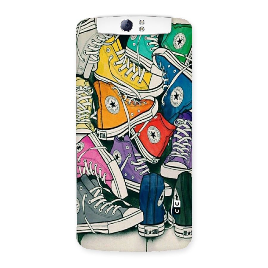 Colorful Shoes Back Case for Oppo N1