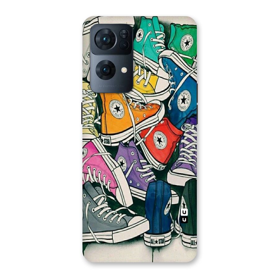 Colorful Shoes Back Case for Oppo Reno7 Pro 5G