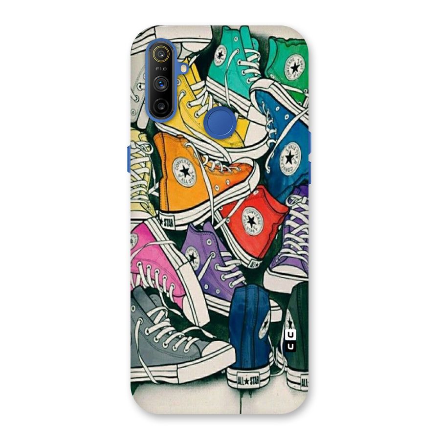 Colorful Shoes Back Case for Realme Narzo 10A